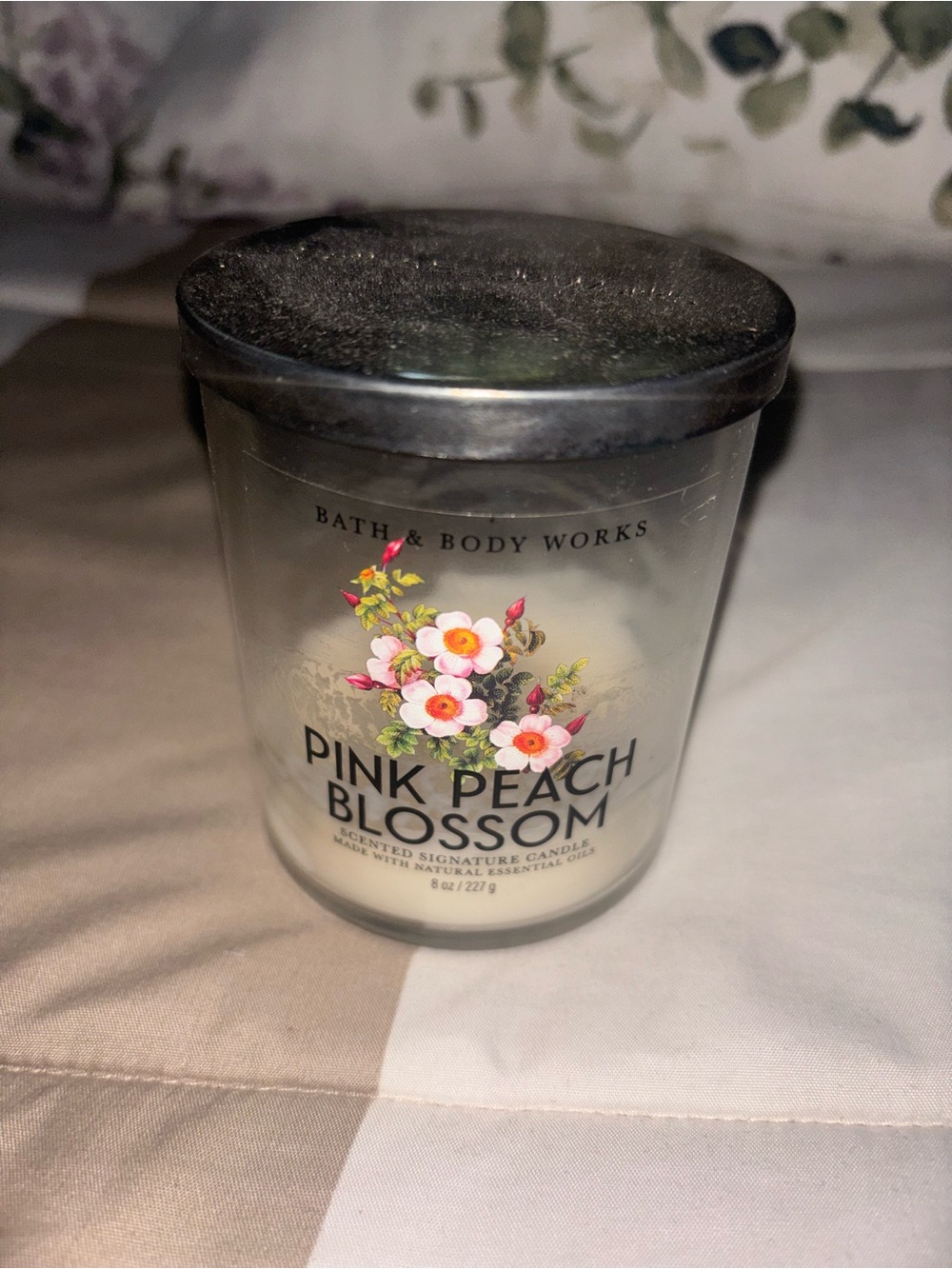 Bath & Body Works Pink Peach Blossom Floral Scented Candle